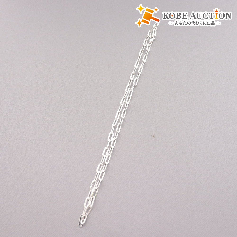 ■ シルバー 925 ネックレス クリップチェーン アクセサリー メンズ レディース 45cm