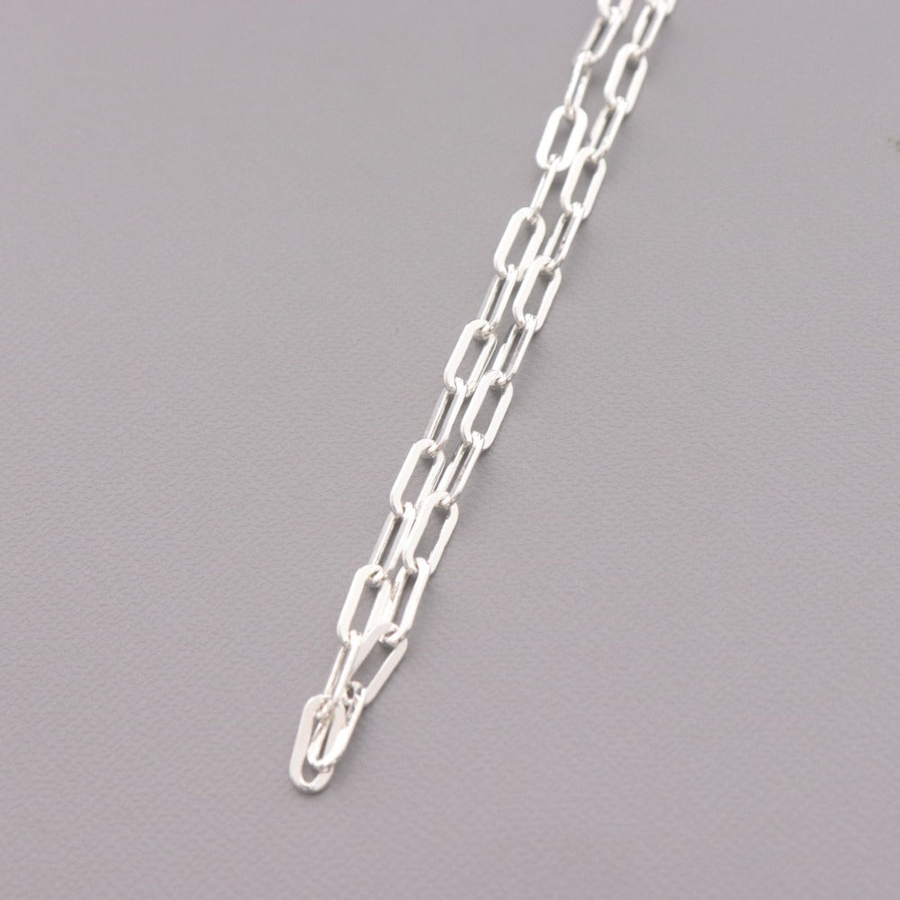 ■ シルバー 925 ネックレス クリップチェーン アクセサリー メンズ レディース 45cm