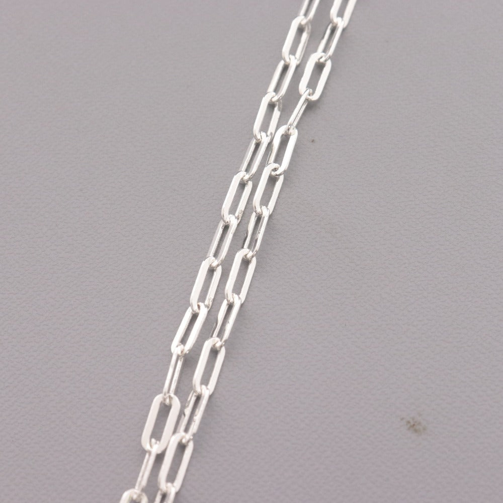 ■ シルバー 925 ネックレス クリップチェーン アクセサリー メンズ レディース 45cm