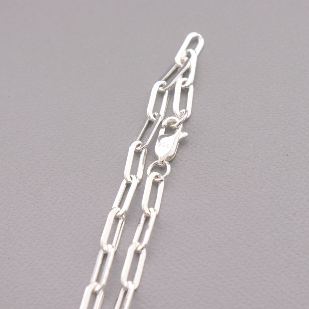 ■ シルバー 925 ネックレス クリップチェーン アクセサリー メンズ レディース 45cm