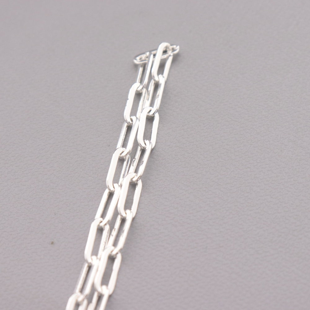 ■ シルバー 925 ネックレス クリップチェーン アクセサリー メンズ レディース 45cm