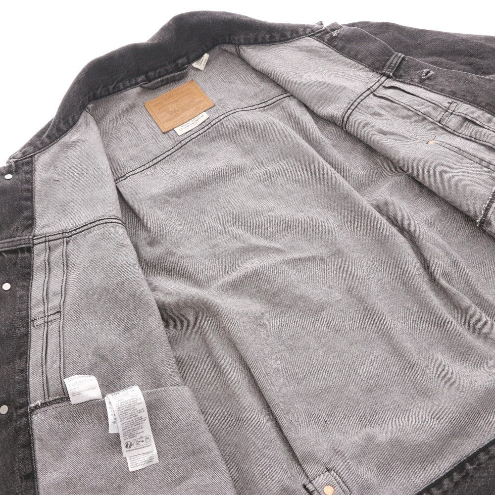 ■ Levi’s EDIFICE リーバイス エディフィス ジャケット アウター 別注 ボタン ポケット メンズ XL ブラック系 ダークグレー系