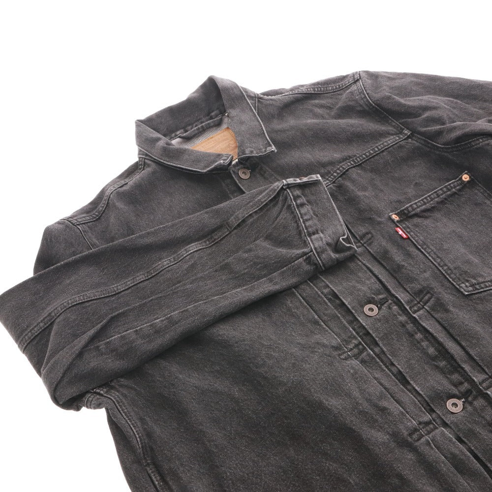 ■ Levi’s EDIFICE リーバイス エディフィス ジャケット アウター 別注 ボタン ポケット メンズ XL ブラック系 ダークグレー系
