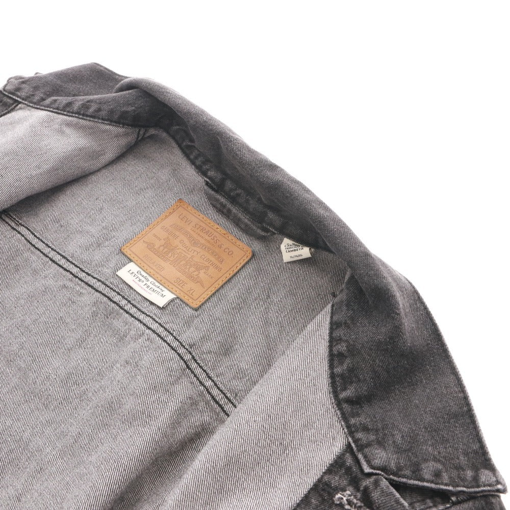 ■ Levi’s EDIFICE リーバイス エディフィス ジャケット アウター 別注 ボタン ポケット メンズ XL ブラック系 ダークグレー系