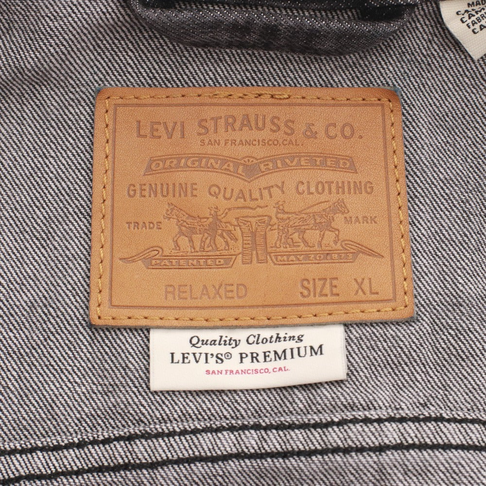 ■ Levi’s EDIFICE リーバイス エディフィス ジャケット アウター 別注 ボタン ポケット メンズ XL ブラック系 ダークグレー系