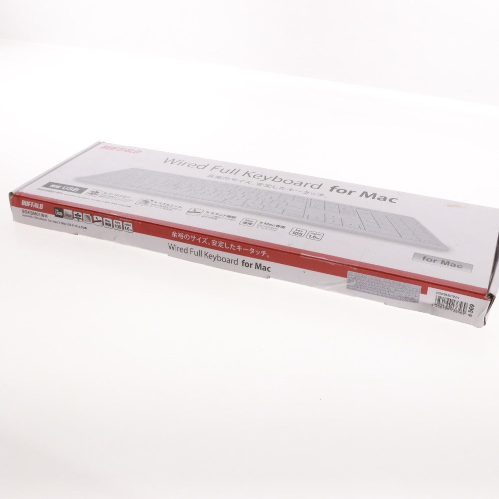 ■ Buffalo BUFFALO Wired Full Keyboard BSKBM01WH Mac Unused Unopened