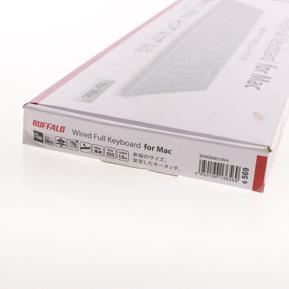 ■ Buffalo BUFFALO Wired Full Keyboard BSKBM01WH Mac Unused Unopened