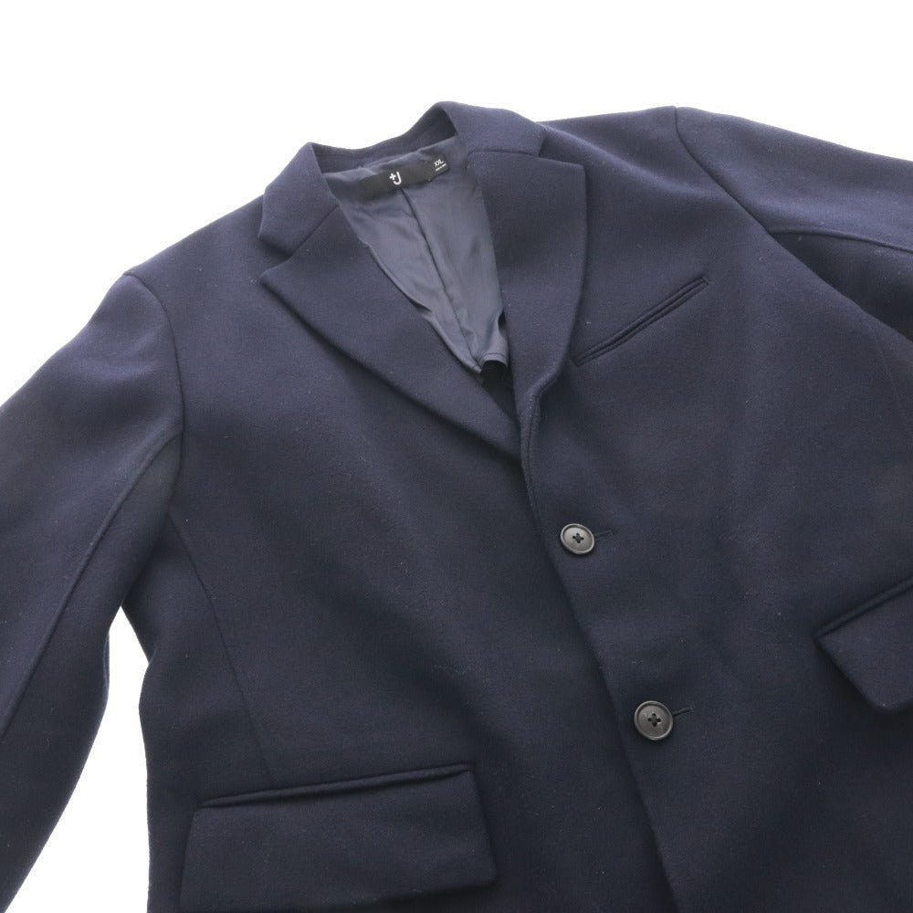 ■ ユニクロ ＋J コート アウター ボタン ポケット メンズ XXL ダークネイビー系