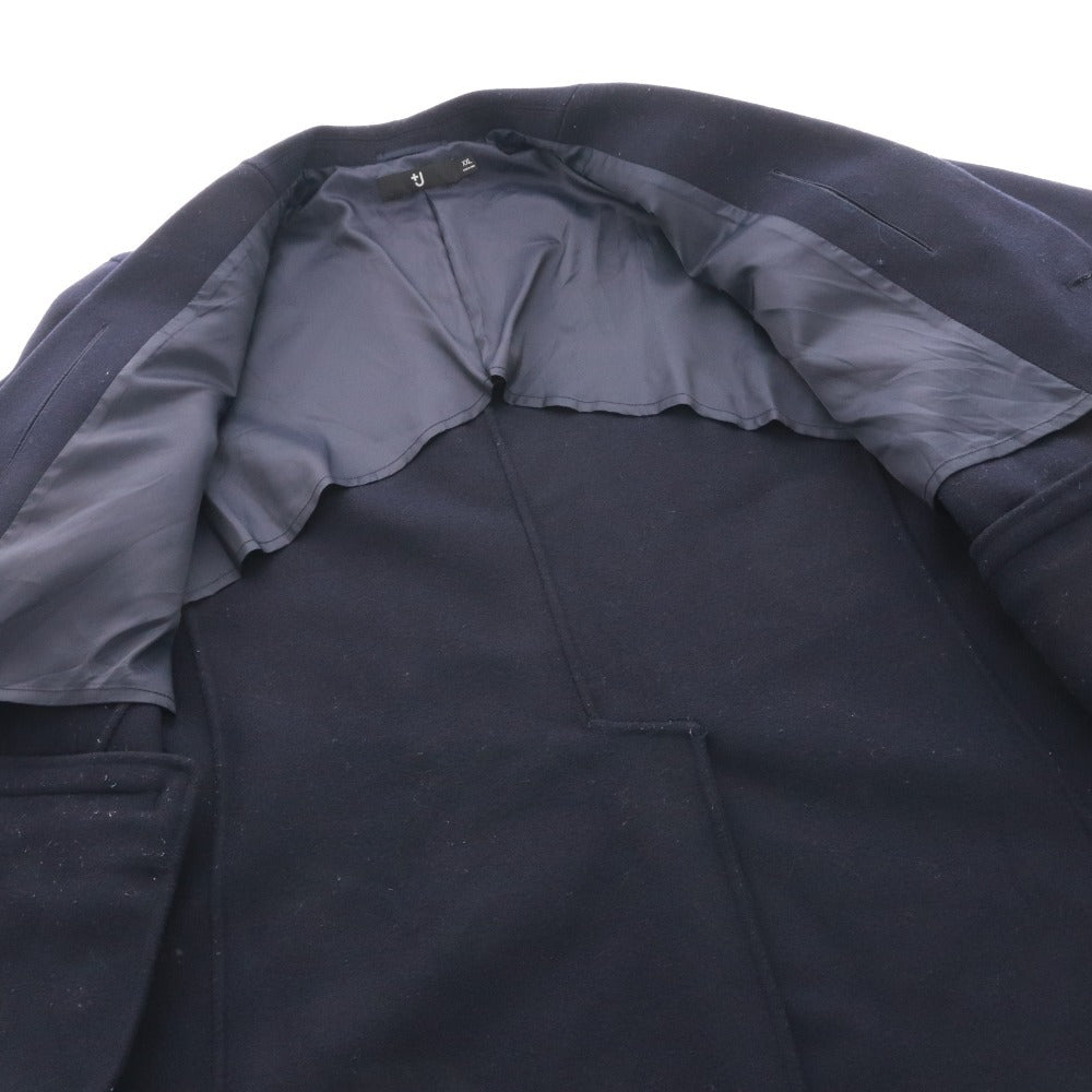 ■ ユニクロ ＋J コート アウター ボタン ポケット メンズ XXL ダークネイビー系