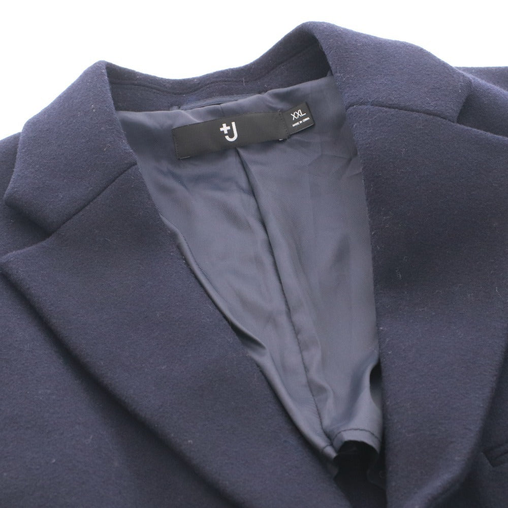■ ユニクロ ＋J コート アウター ボタン ポケット メンズ XXL ダークネイビー系