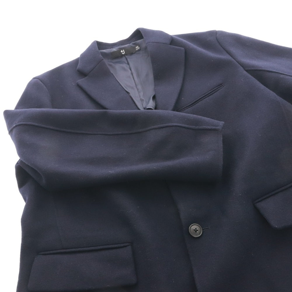 ■ ユニクロ ＋J コート アウター ボタン ポケット メンズ XXL ダークネイビー系