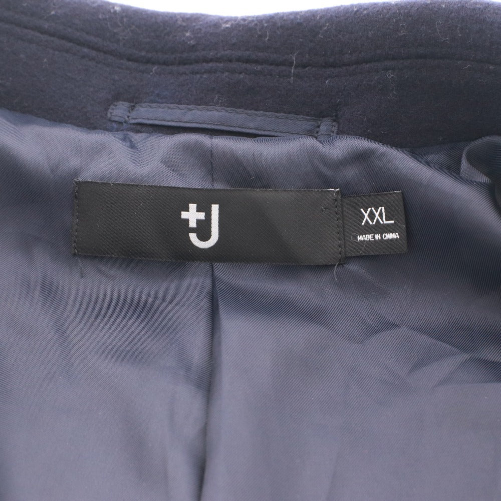 ■ ユニクロ ＋J コート アウター ボタン ポケット メンズ XXL ダークネイビー系