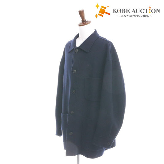■ ユニクロ ＋J コート アウター ボタン ポケット メンズ XXL ダークネイビー系
