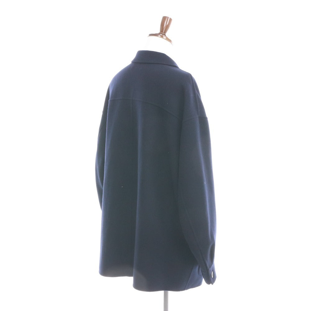 ■ ユニクロ ＋J コート アウター ボタン ポケット メンズ XXL ダークネイビー系