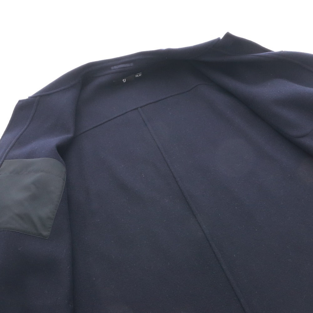 ■ ユニクロ ＋J コート アウター ボタン ポケット メンズ XXL ダークネイビー系