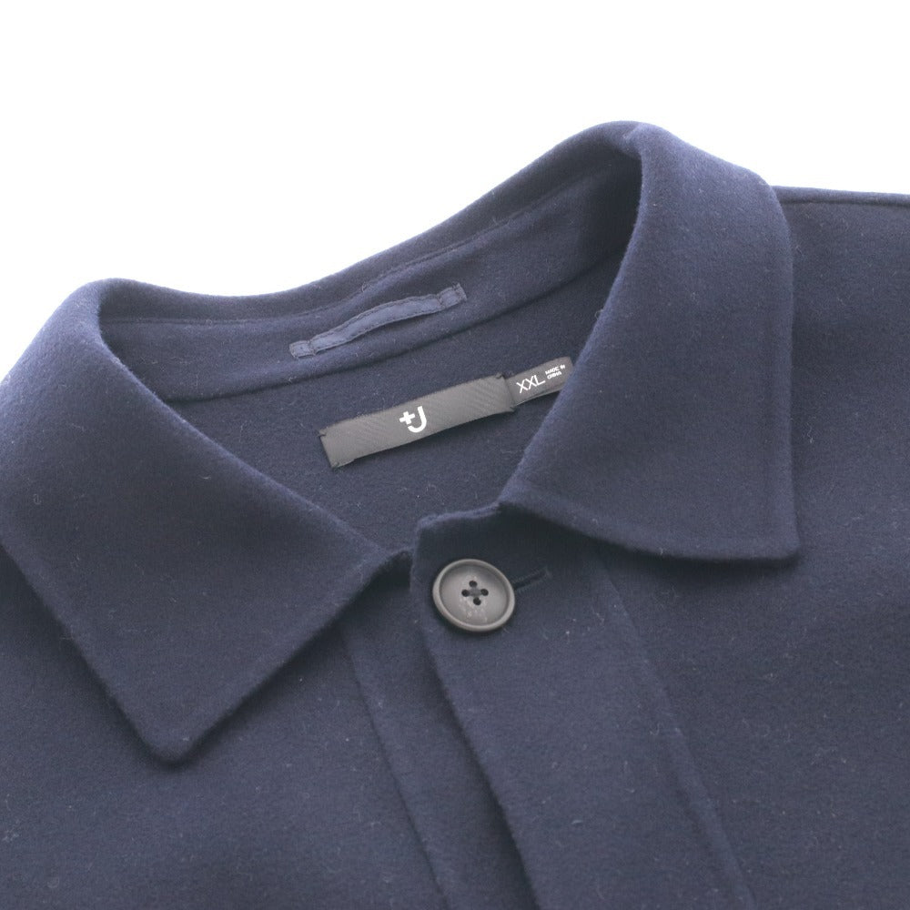 ■ ユニクロ ＋J コート アウター ボタン ポケット メンズ XXL ダークネイビー系