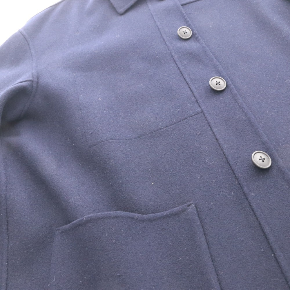 ■ ユニクロ ＋J コート アウター ボタン ポケット メンズ XXL ダークネイビー系