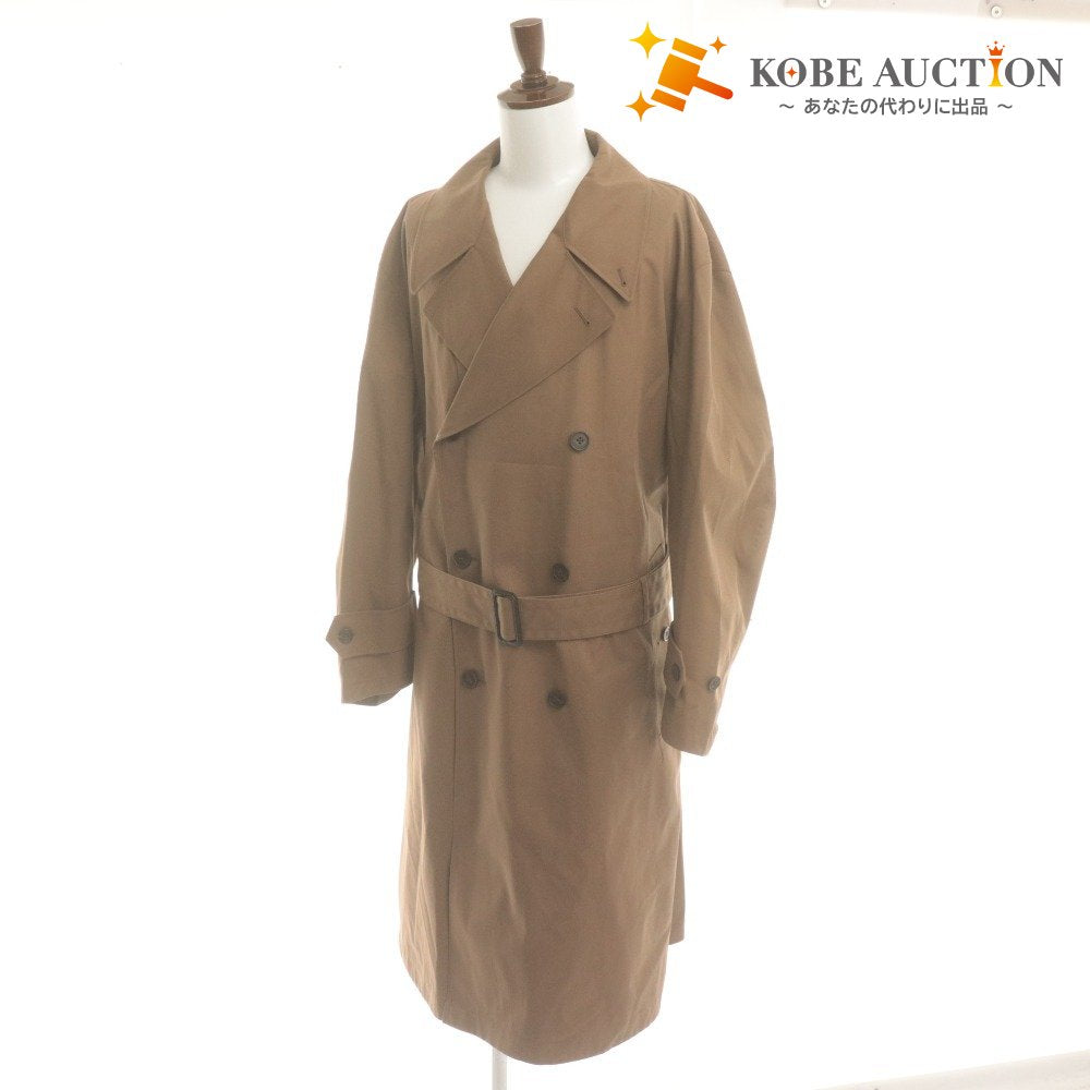 ■ ユニクロU UNIQLO U ブロックテックトレンチコート 長袖 防風 耐水 透湿性 メンズ XXL ブラウン タグ付き 未使用