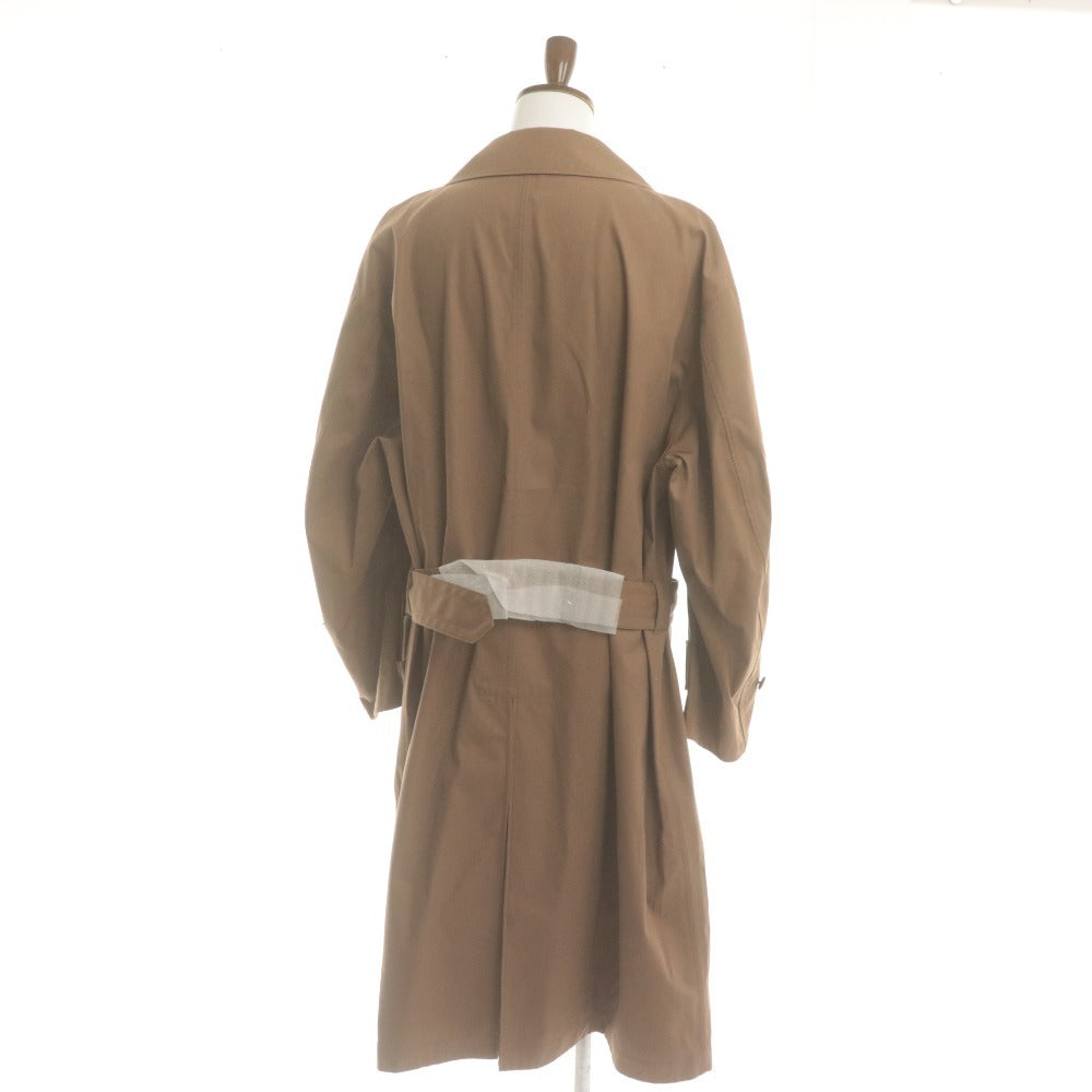 ■ ユニクロU UNIQLO U ブロックテックトレンチコート 長袖 防風 耐水 透湿性 メンズ XXL ブラウン タグ付き 未使用