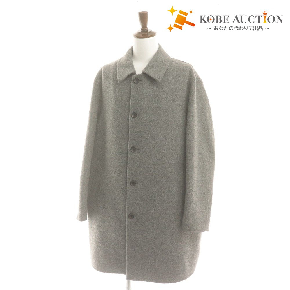 ■ ユニクロ UNIQLO U 2024AW ダブルフェイスコート 長袖 ロング ステンカラー メンズ XXL グレー