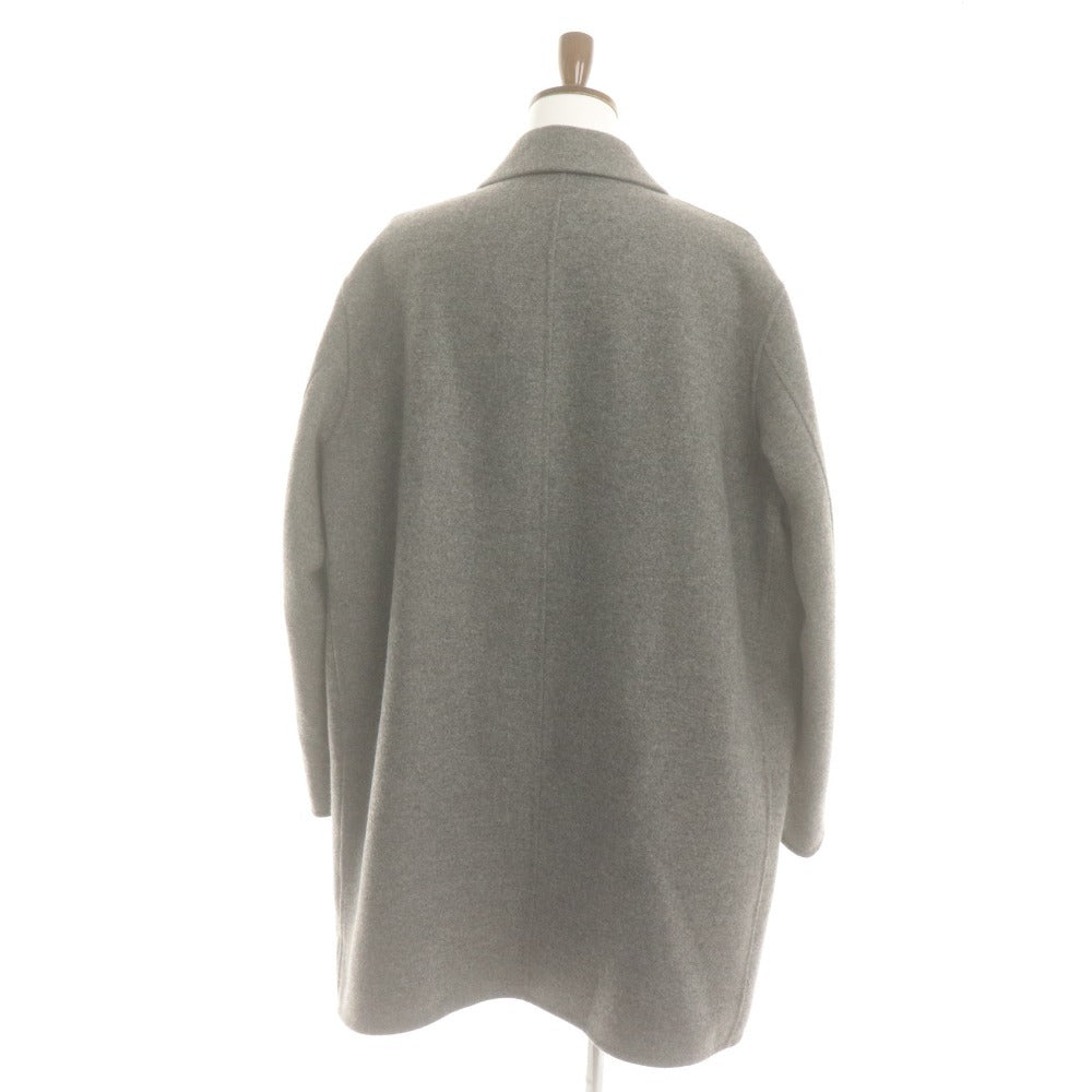 ■ ユニクロ UNIQLO U 2024AW ダブルフェイスコート 長袖 ロング ステンカラー メンズ XXL グレー