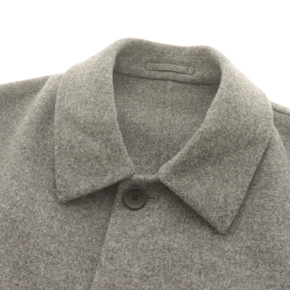 ■ ユニクロ UNIQLO U 2024AW ダブルフェイスコート 長袖 ロング ステンカラー メンズ XXL グレー