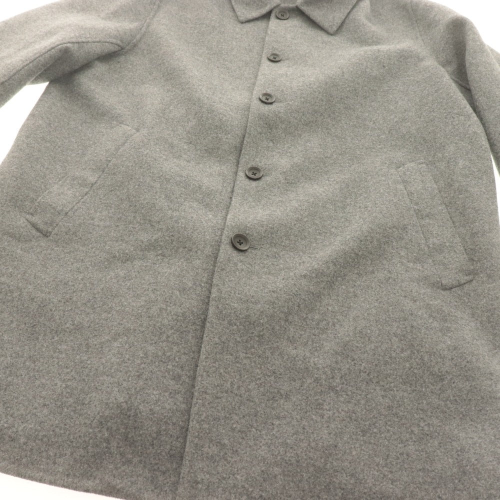 ■ ユニクロ UNIQLO U 2024AW ダブルフェイスコート 長袖 ロング ステンカラー メンズ XXL グレー