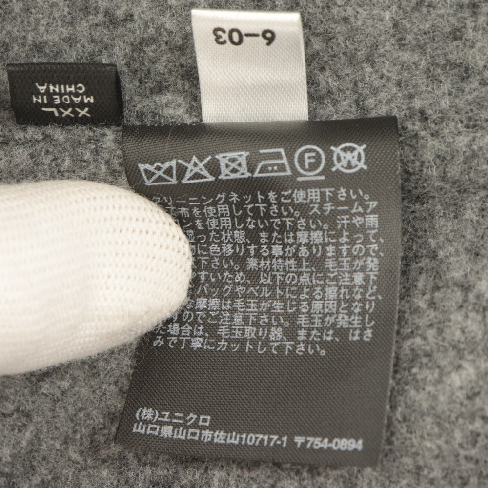 ■ ユニクロ UNIQLO U 2024AW ダブルフェイスコート 長袖 ロング ステンカラー メンズ XXL グレー