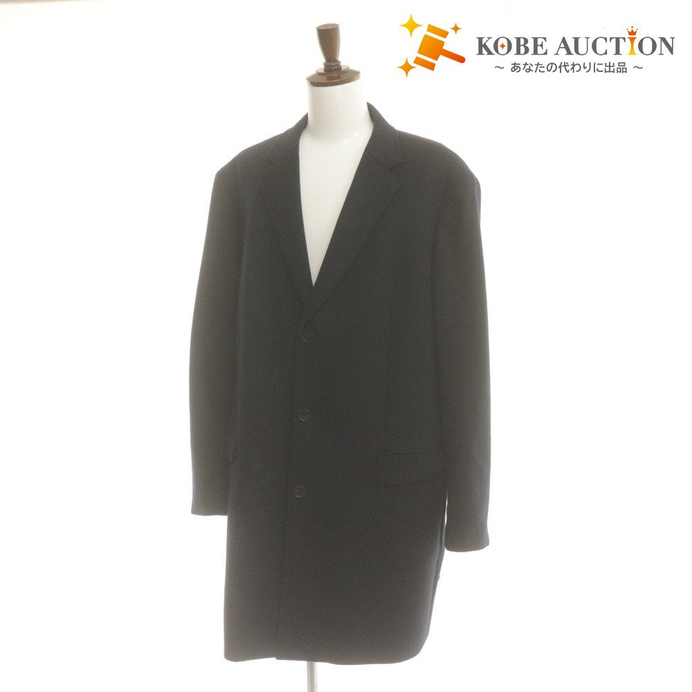 ■ ユニクロ UNIQLO ウールカシミヤチェスターコート 長袖 312-156375 アウター カシミヤ混 ロング メンズ 3XL ネイビー