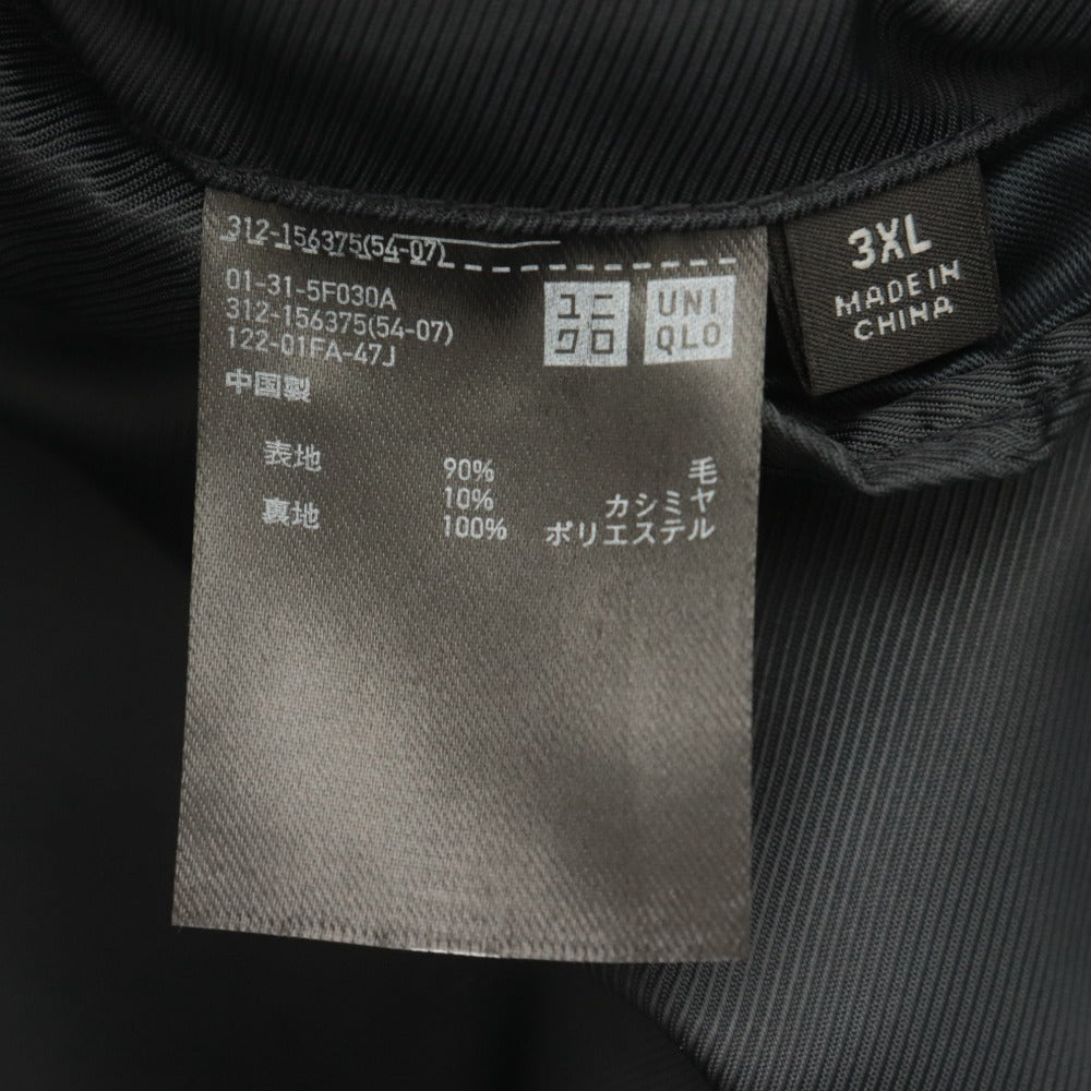 ■ ユニクロ UNIQLO ウールカシミヤチェスターコート 長袖 312-156375 アウター カシミヤ混 ロング メンズ 3XL ネイビー