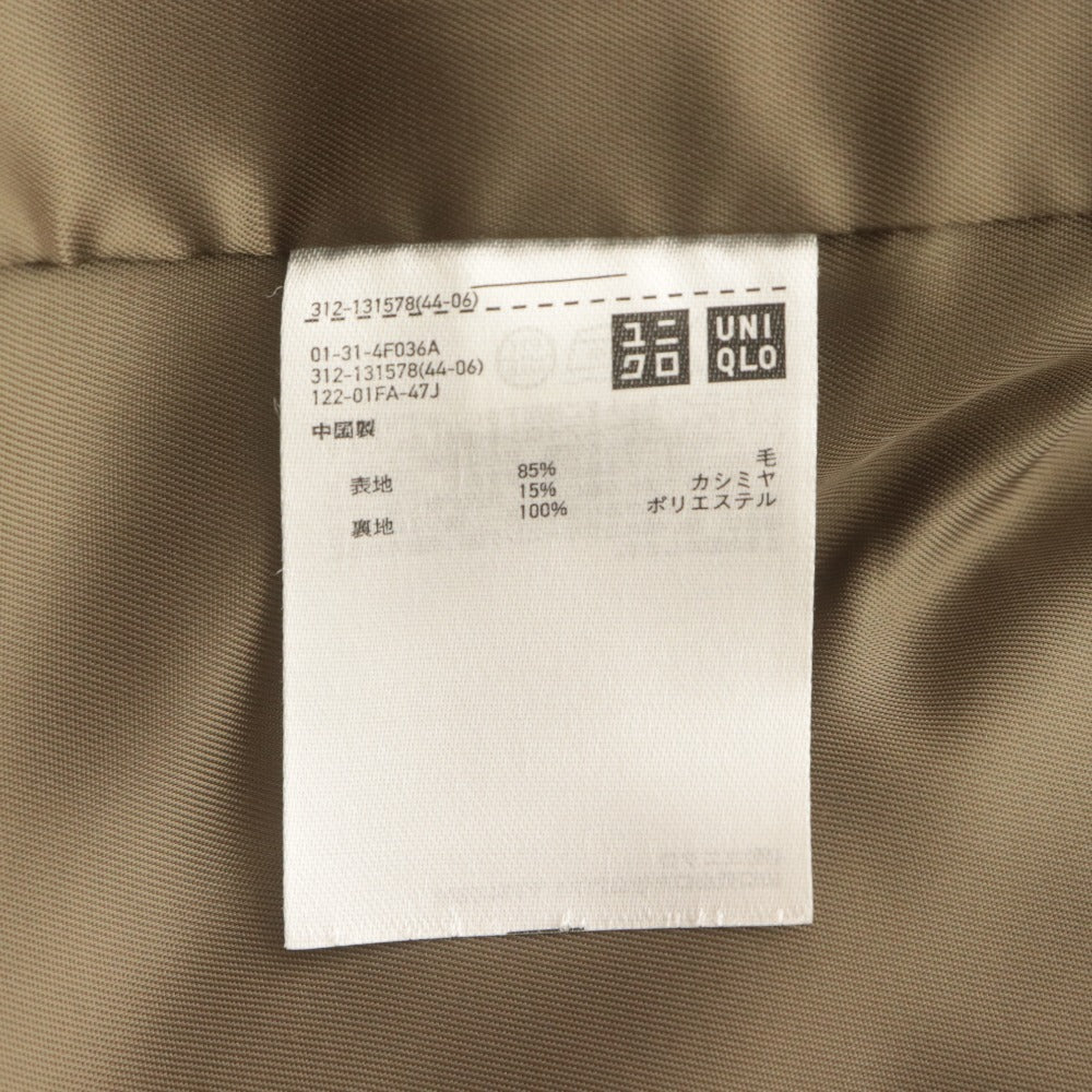 ■ ユニクロ UNIQLO ウールカシミヤチェスターコート 長袖 312-131578 アウター カシミヤ混 ロング メンズ ベージュ