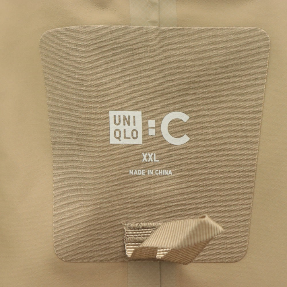 ■ ユニクロ C コート アウター ステンカラー 2024 無地 撥水 メンズ XXL カーキ