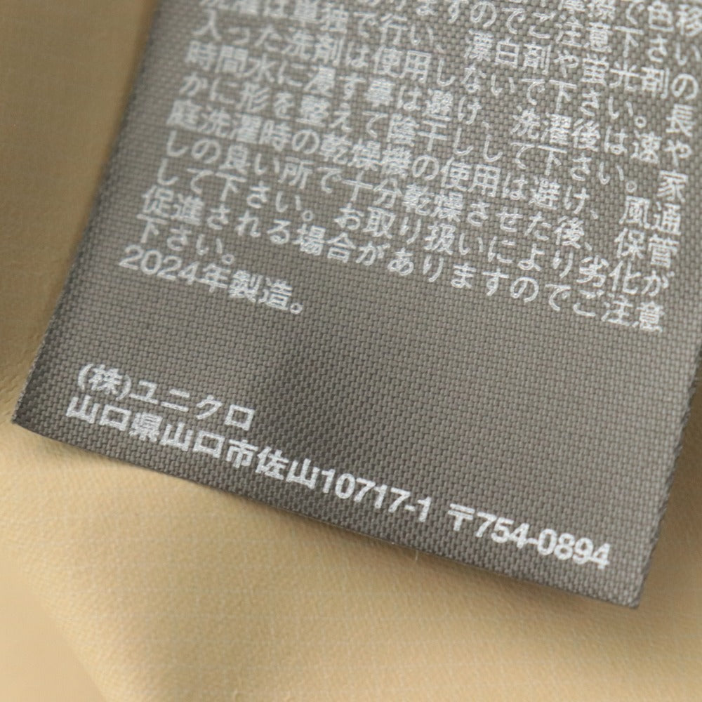■ ユニクロ C コート アウター ステンカラー 2024 無地 撥水 メンズ XXL カーキ