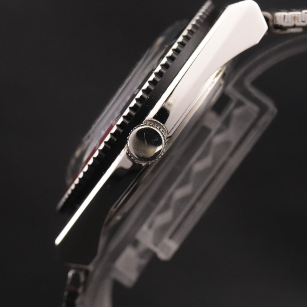 ■ Q TIMEX Timex Watch TW2U-61300 Black x Red Coke Bezel Stainless Steel Quartz Men's Silver Untested