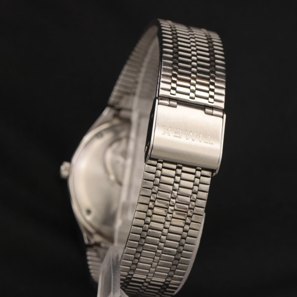 ■ Q TIMEX Timex Watch TW2U-61300 Black x Red Coke Bezel Stainless Steel Quartz Men's Silver Untested