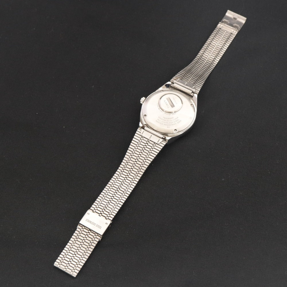 ■ Q TIMEX Timex Watch TW2U-61300 Black x Red Coke Bezel Stainless Steel Quartz Men's Silver Untested