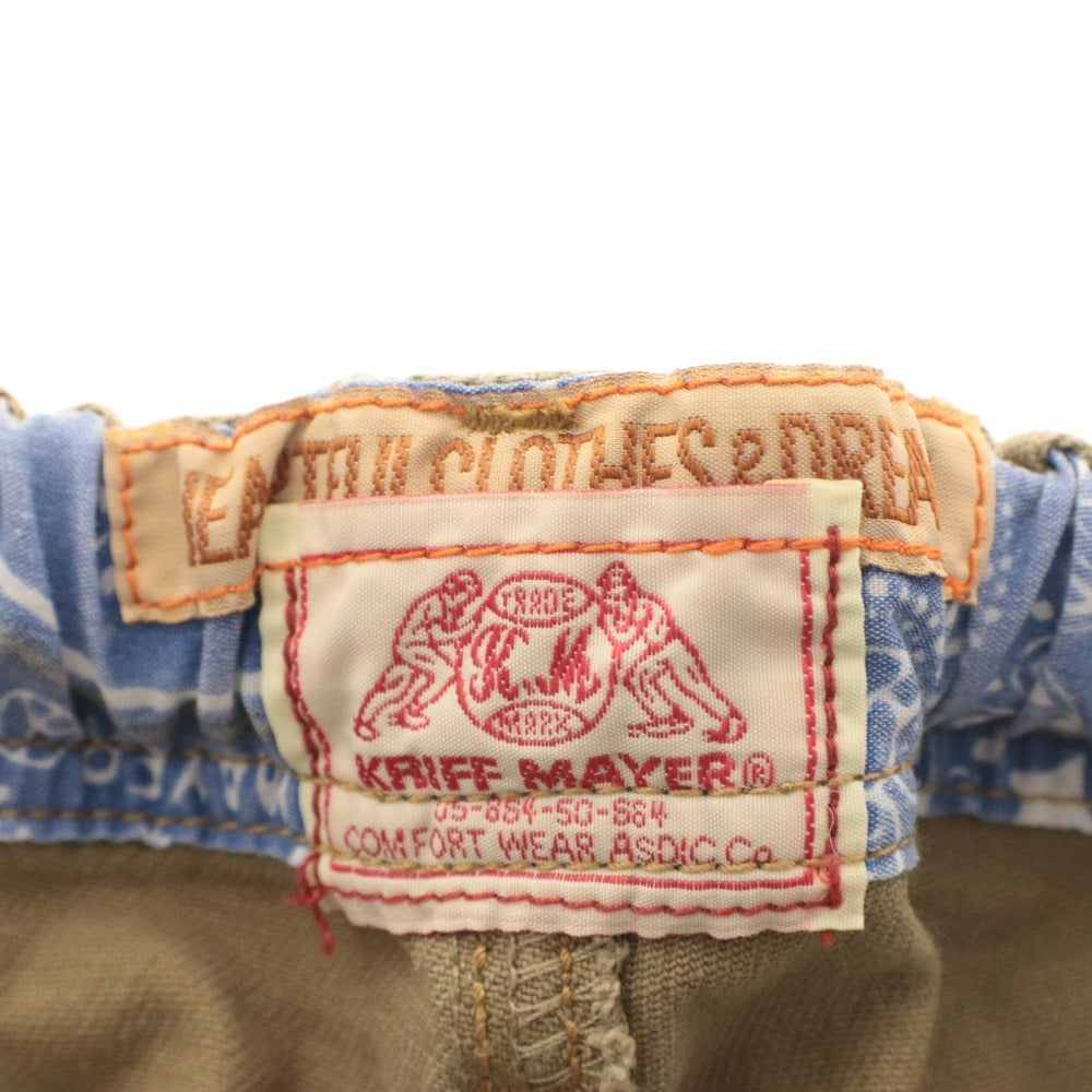 ■ KRIFF MAYER Climbing Shorts Bottoms Stretch Twill Belt Americana Men's XL Khaki (Read Condition)