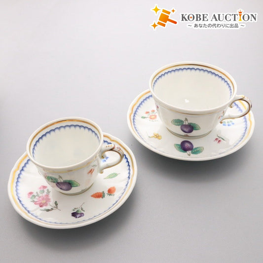 ■ Richard Ginori リチャードジノリ カップ ソーサー 2客セット 洋食器 イタリア製 イタリアンフルーツ 箱付き