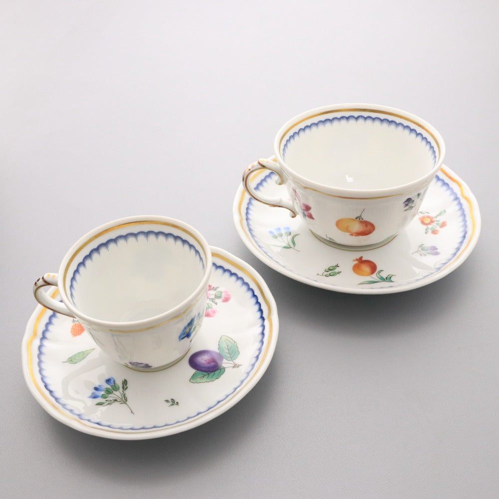 ■ Richard Ginori リチャードジノリ カップ ソーサー 2客セット 洋食器 イタリア製 イタリアンフルーツ 箱付き