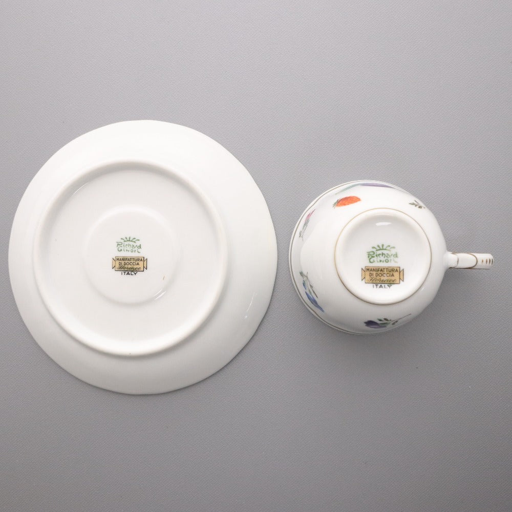 ■ Richard Ginori リチャードジノリ カップ ソーサー 2客セット 洋食器 イタリア製 イタリアンフルーツ 箱付き