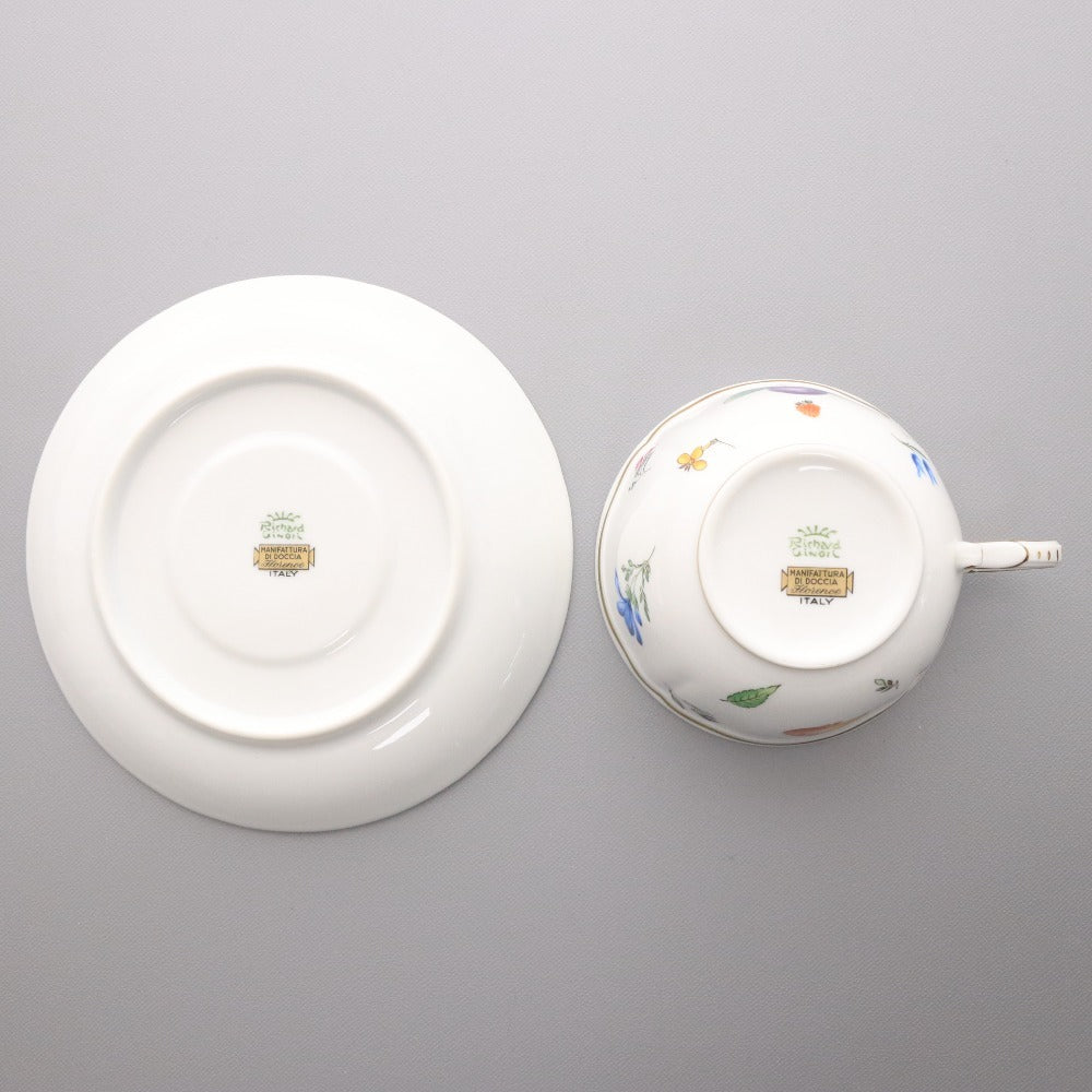 ■ Richard Ginori リチャードジノリ カップ ソーサー 2客セット 洋食器 イタリア製 イタリアンフルーツ 箱付き
