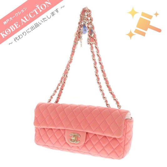 ■ Chanel Chain Shoulder Matelasse Handbag One Shoulder Ladies Pink
