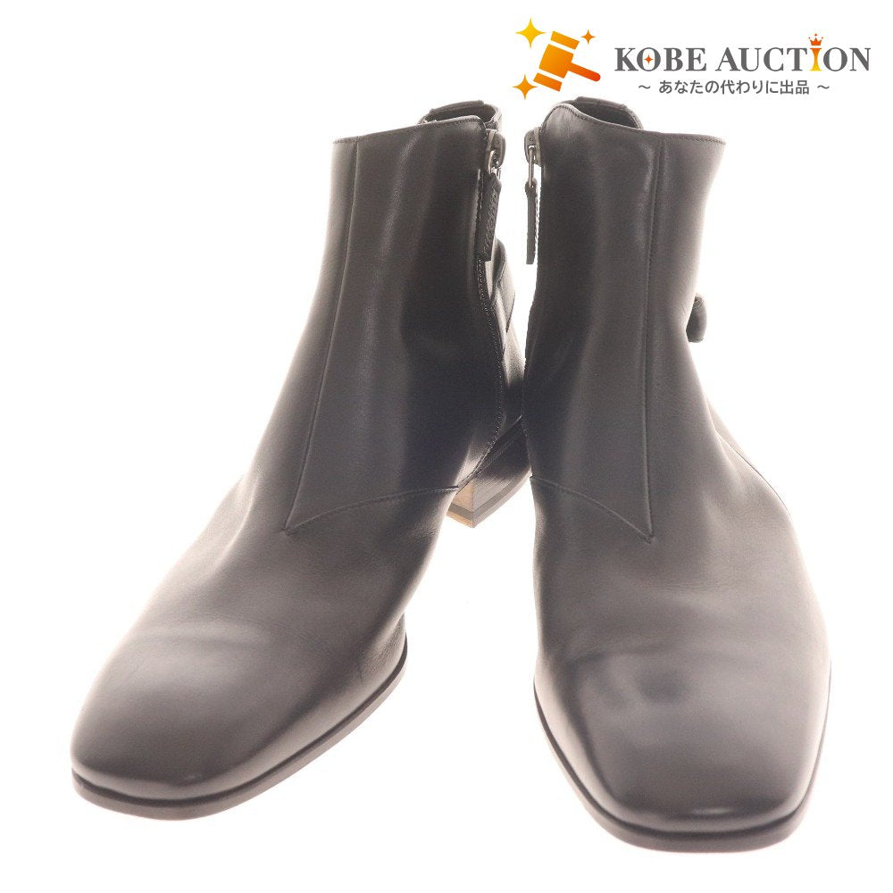 ■ Gucci short boots, boots, shoes, leather, men's, 7 1/2, 26.5cm equivalent, black, with bag