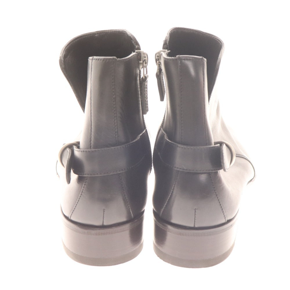 ■ Gucci short boots, boots, shoes, leather, men's, 7 1/2, 26.5cm equivalent, black, with bag
