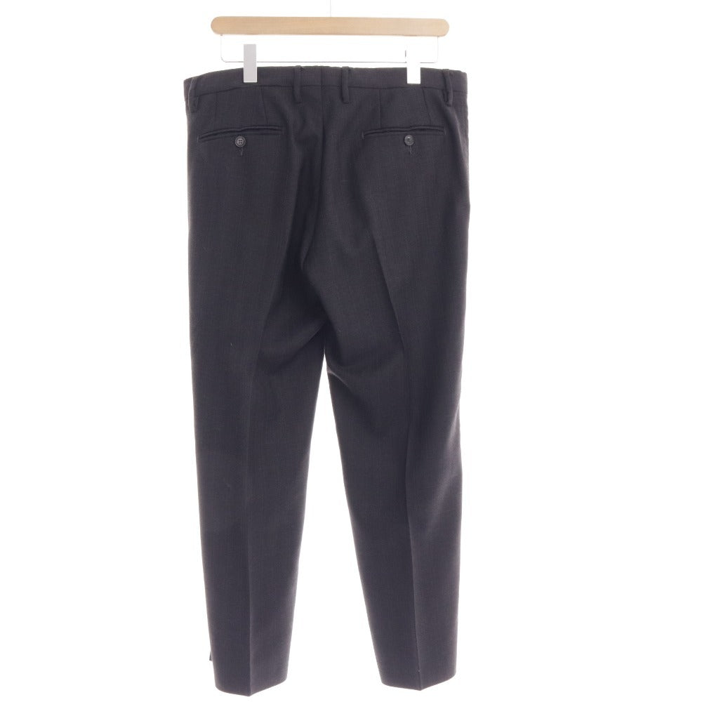 ■ ドルチェアンドガッバーナ スラックス ボトムス 裾シングル ウール メンズ 48 ダークグレー系