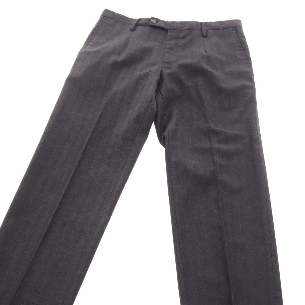 ■ ドルチェアンドガッバーナ スラックス ボトムス 裾シングル ウール メンズ 48 ダークグレー系
