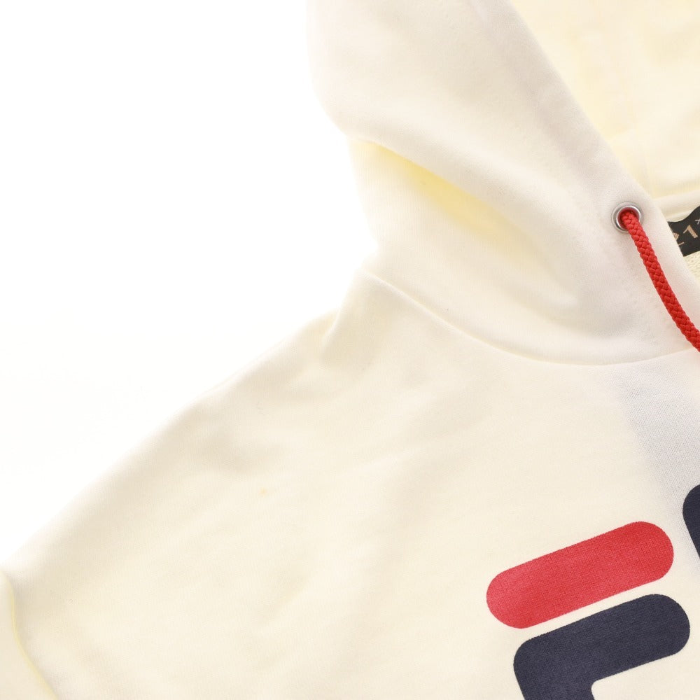 N°21 x FILA Numero Ventuno Fila Long Sleeve Hoodie 13-C100 Top Sweatshirt Sporty Women's XS Ivory