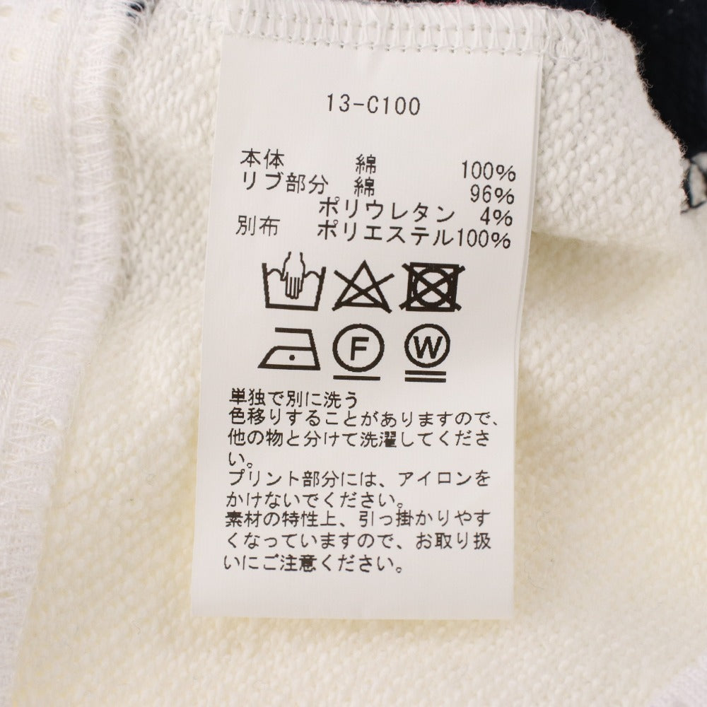 N°21 x FILA Numero Ventuno Fila Long Sleeve Hoodie 13-C100 Top Sweatshirt Sporty Women's XS Ivory