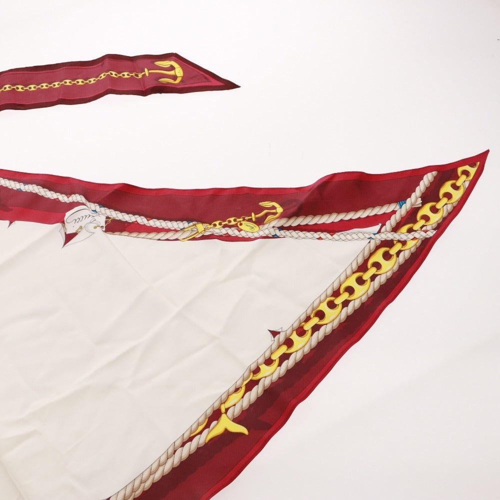 ■ グッチ GUCCI スカーフトップス ノースリーブ トップス 大判スカーフ シルク100％ ピンク ボルドー系