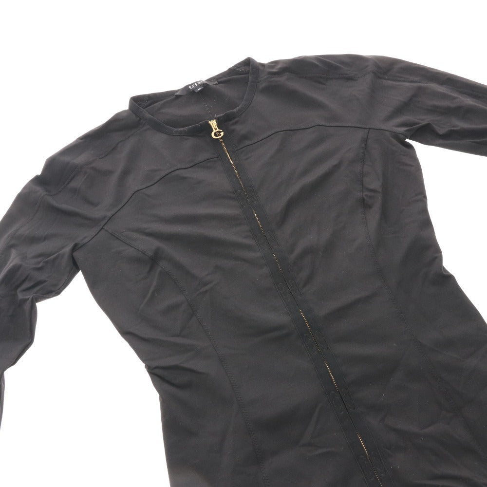 ■ GUCCI グッチ ジップアップトップス 長袖 GGマーク レディース M ブラック